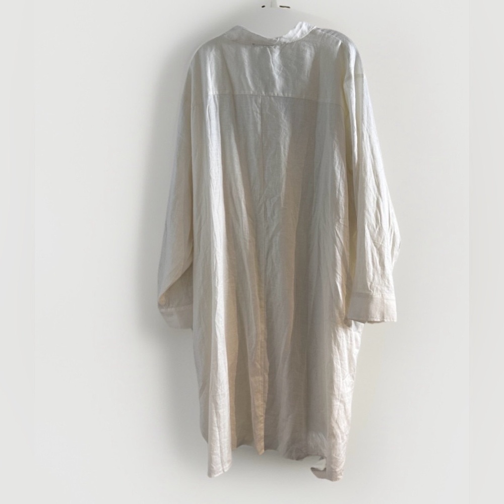 Universal Standard Sea Side Button-Up Shirt Dress Linen Blend Boho  XL 14-16 - Picture 6 of 10